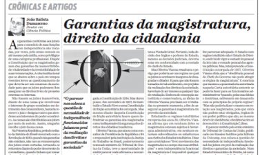 Garantias da magistratura, direito da cidadania