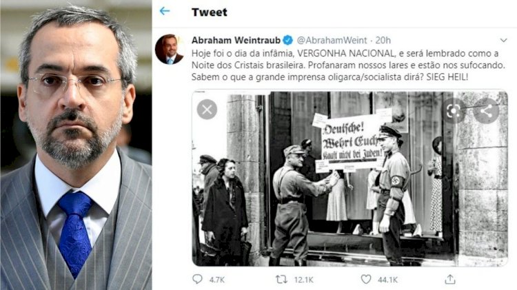 A noite dos cristais: a infeliz comparação de Abraham Weintraub com o episódio nazista