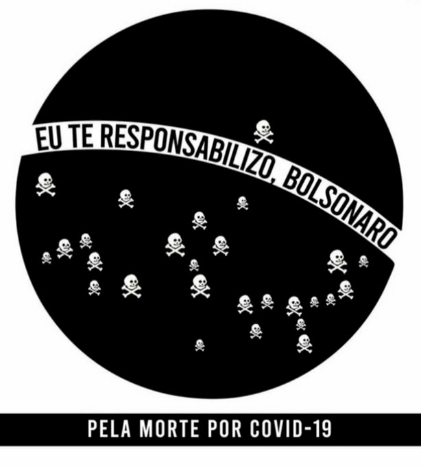 Campanha que responsabiliza Bolsonaro por mortes por covid bomba no Twitter