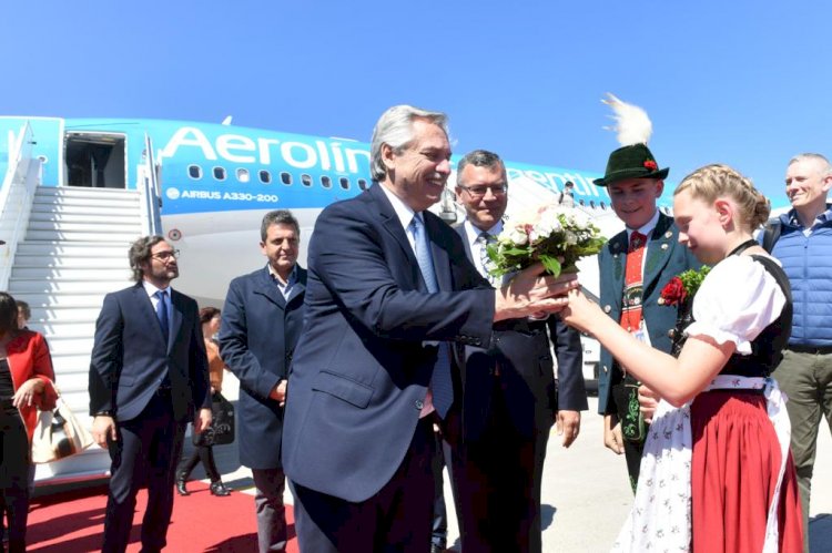 El presidente Alberto Fernández llegó a Alemania para participar de la cumbre del G7