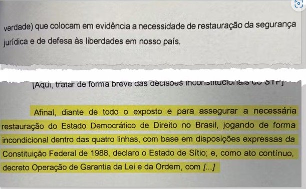 PF encontra na sede do PL documento com argumentos para decretação do estado de sítio