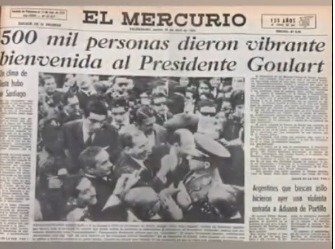 HISTÒRIA: Com as eleições hoje no Chile, o IPG, Instituto João Goulart traz á memoria nacional, a histórica visita do primeiro presidente brasileiro, Jango, a visitar aquele país
