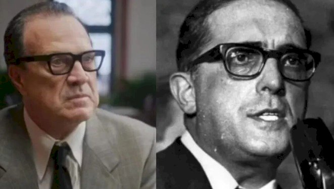 Jornalista da Globo aparece caracterizado de Carlos Lacerda para filme